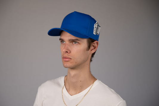 5-Panel Snapback (Curved Bill) — Royal Blue — Dozen Pack