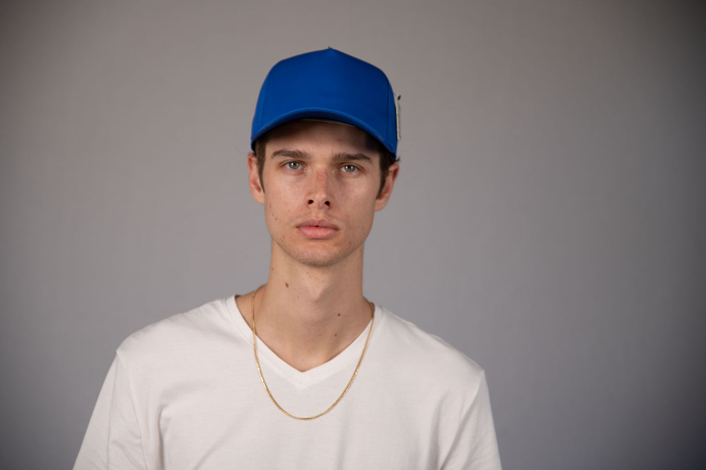 5-Panel Snapback (Curved Bill) — Royal Blue — Dozen Pack