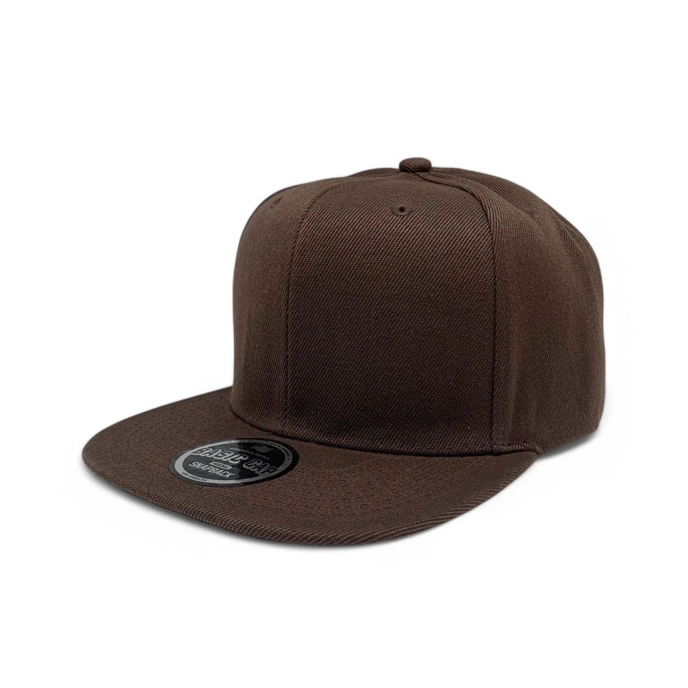 6-Panel Snapback (Flat Bill) — Solid Dark Brown — Dozen Pack secondary