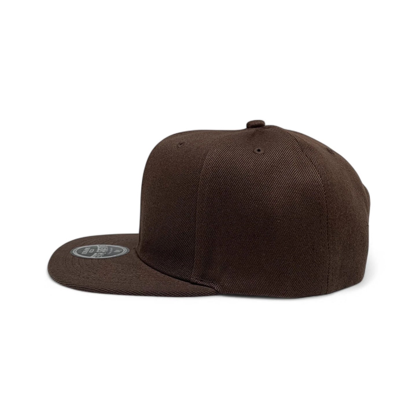 6-Panel Snapback (Flat Bill) — Solid Dark Brown — Dozen Pack
