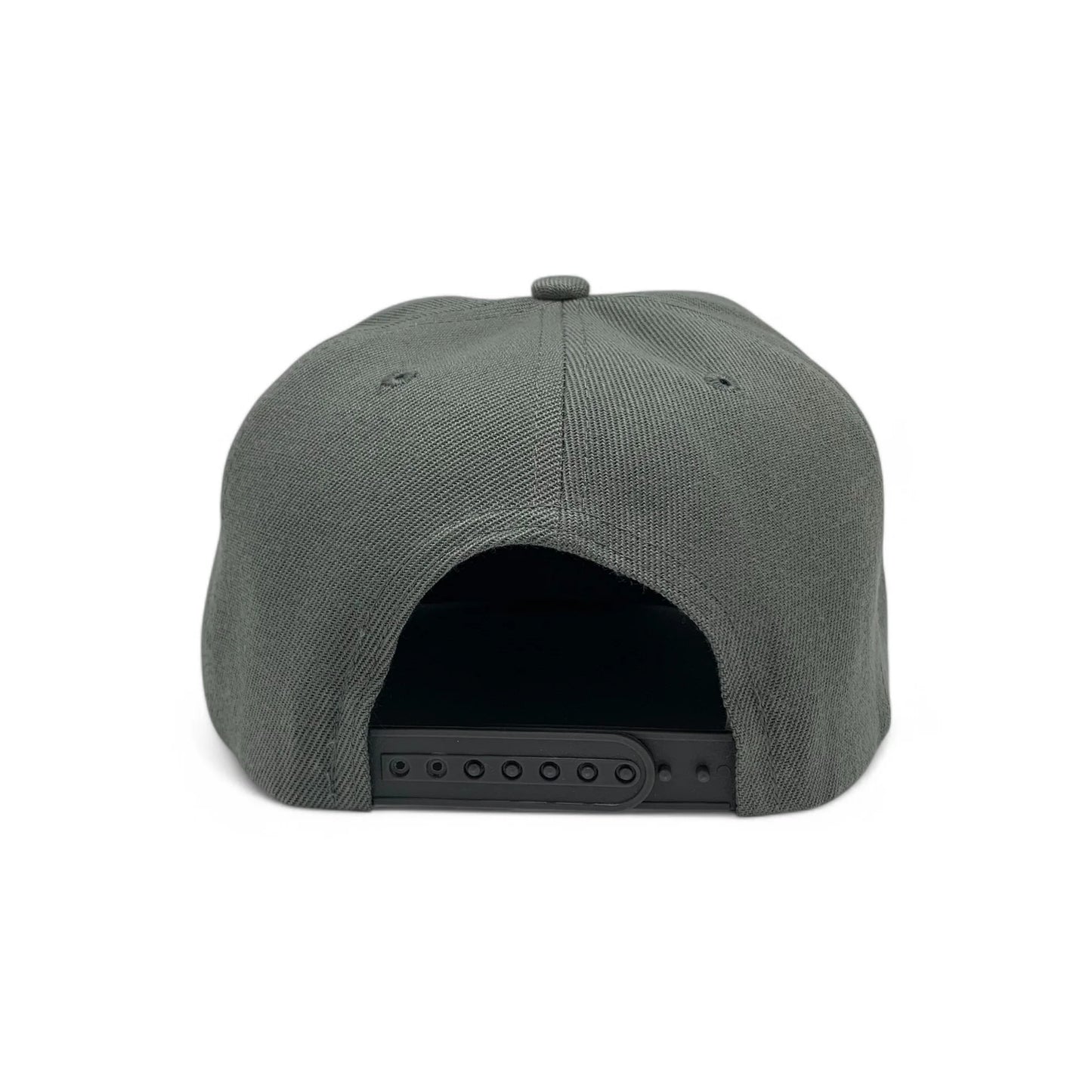 6-Panel Snapback (Flat Bill) — Solid Dark Grey — Dozen Pack