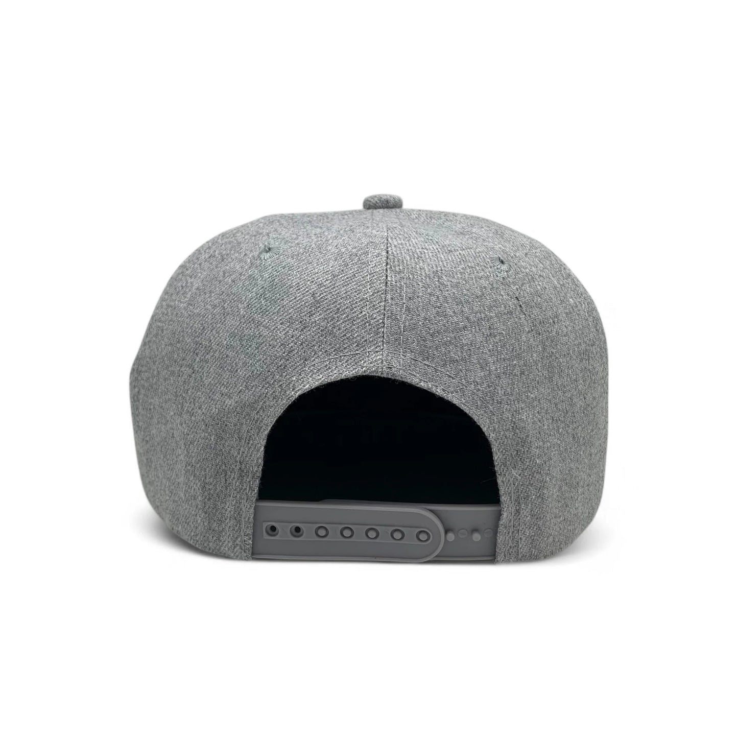 6-Panel Snapback (Flat Bill) — Solid Light Grey — Dozen Pack