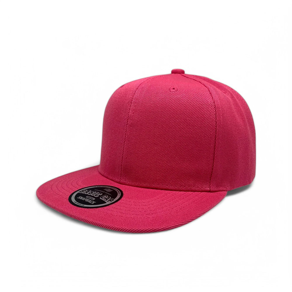 6-Panel Snapback (Flat Bill) — Solid Hot Pink — Dozen Pack secondary