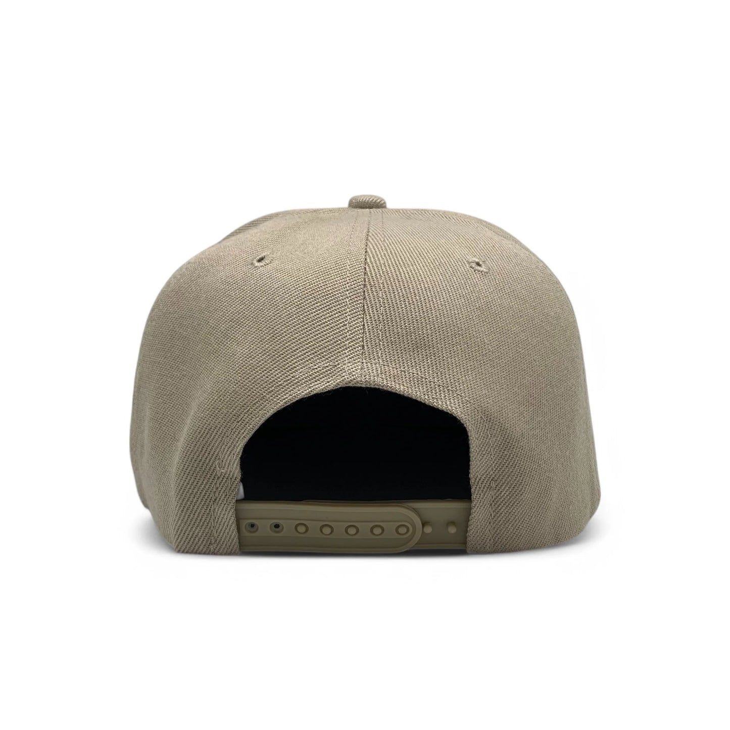 6-Panel Snapback (Flat Bill) — Solid Tan — Dozen Pack