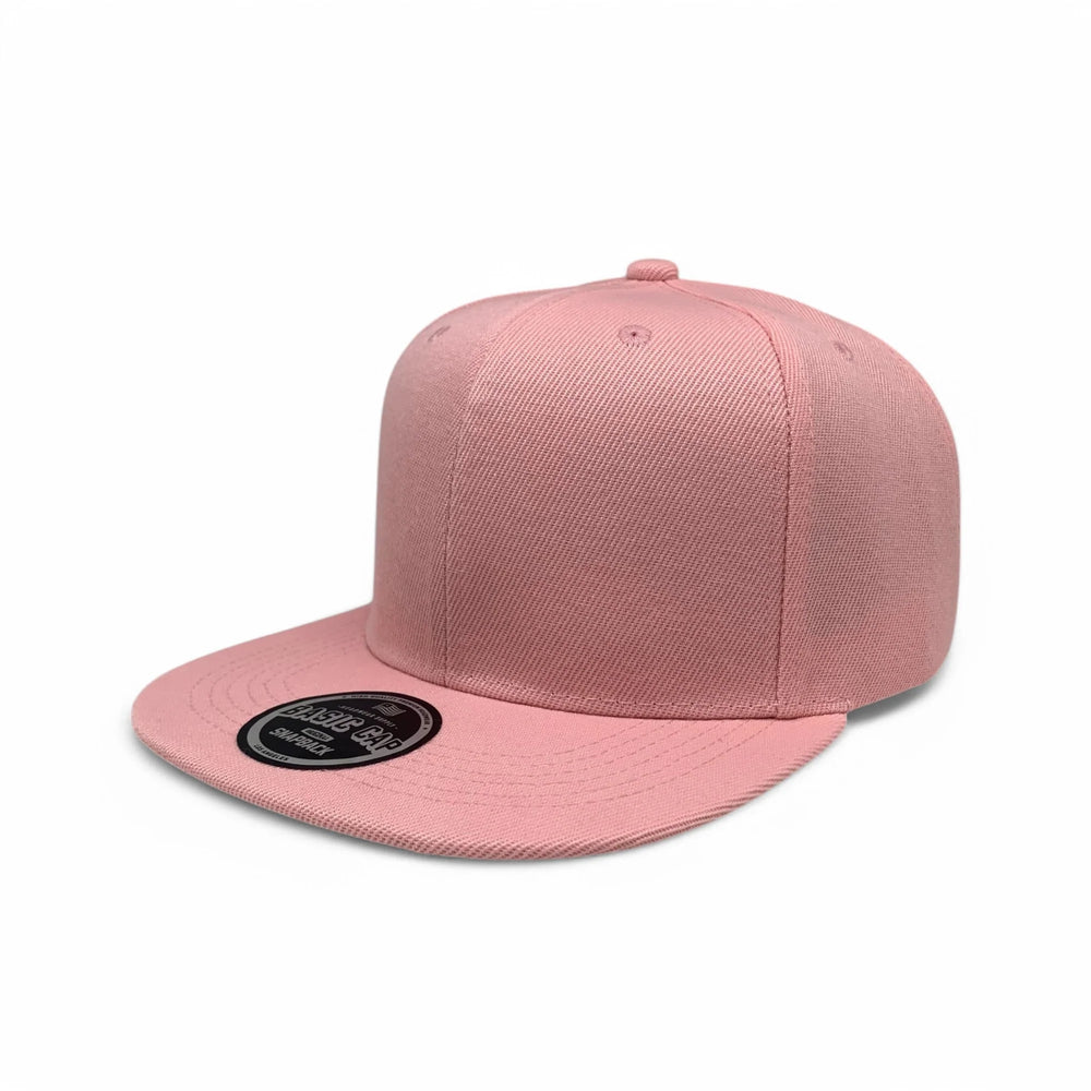 6-Panel Snapback (Flat Bill) — Solid Light Pink — Dozen Pack secondary