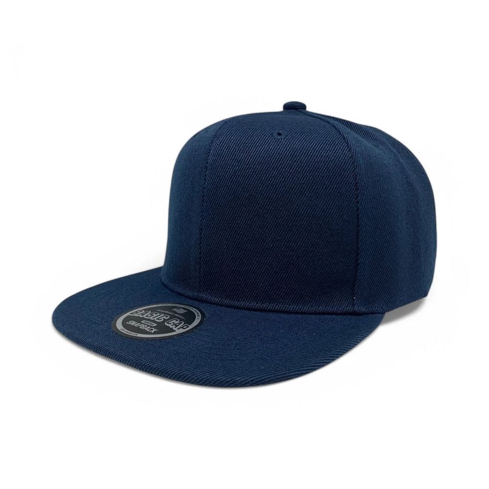 6-Panel Snapback (Flat Bill) — Solid Navy Blue — Dozen Pack secondary