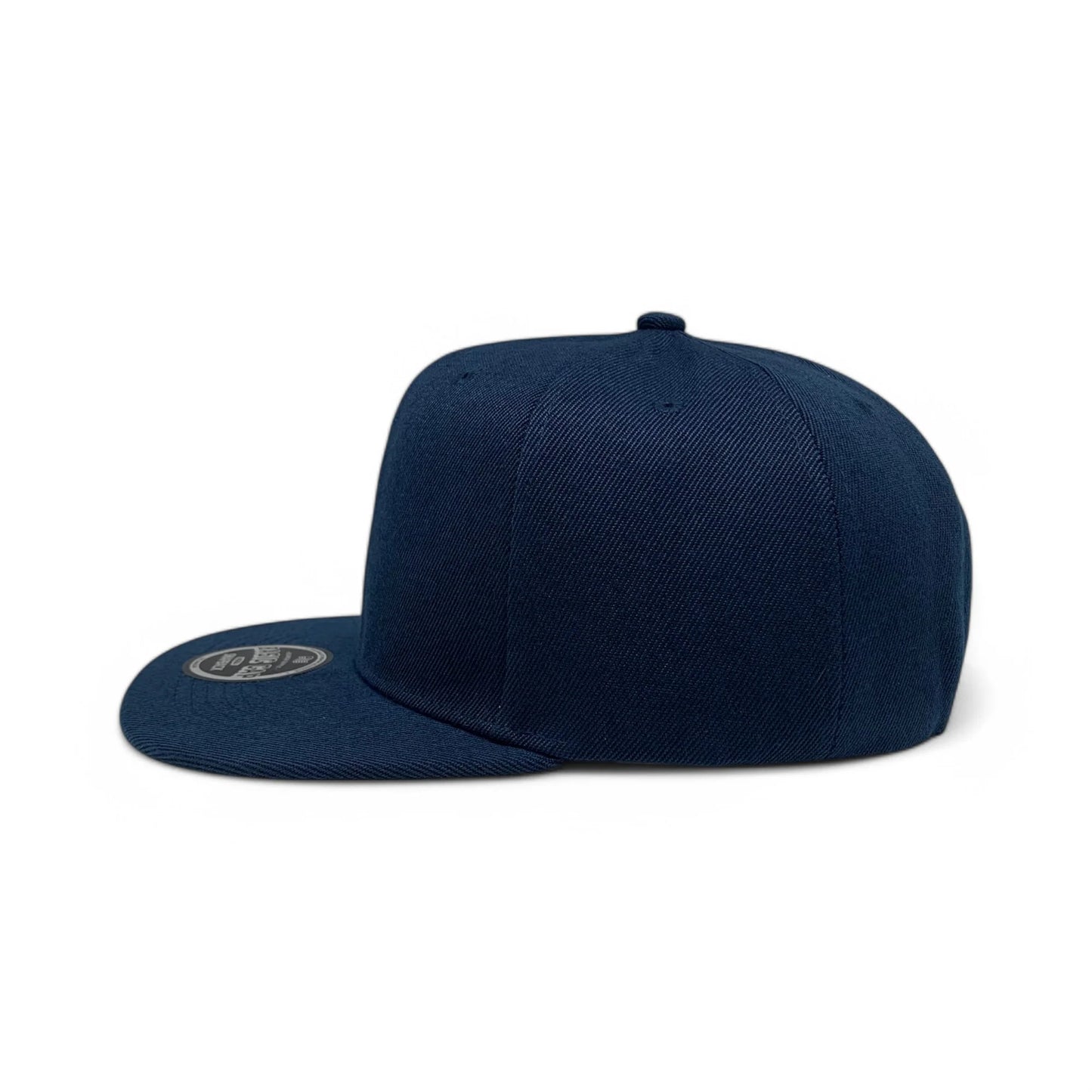 6-Panel Snapback (Flat Bill) — Solid Navy Blue — Dozen Pack