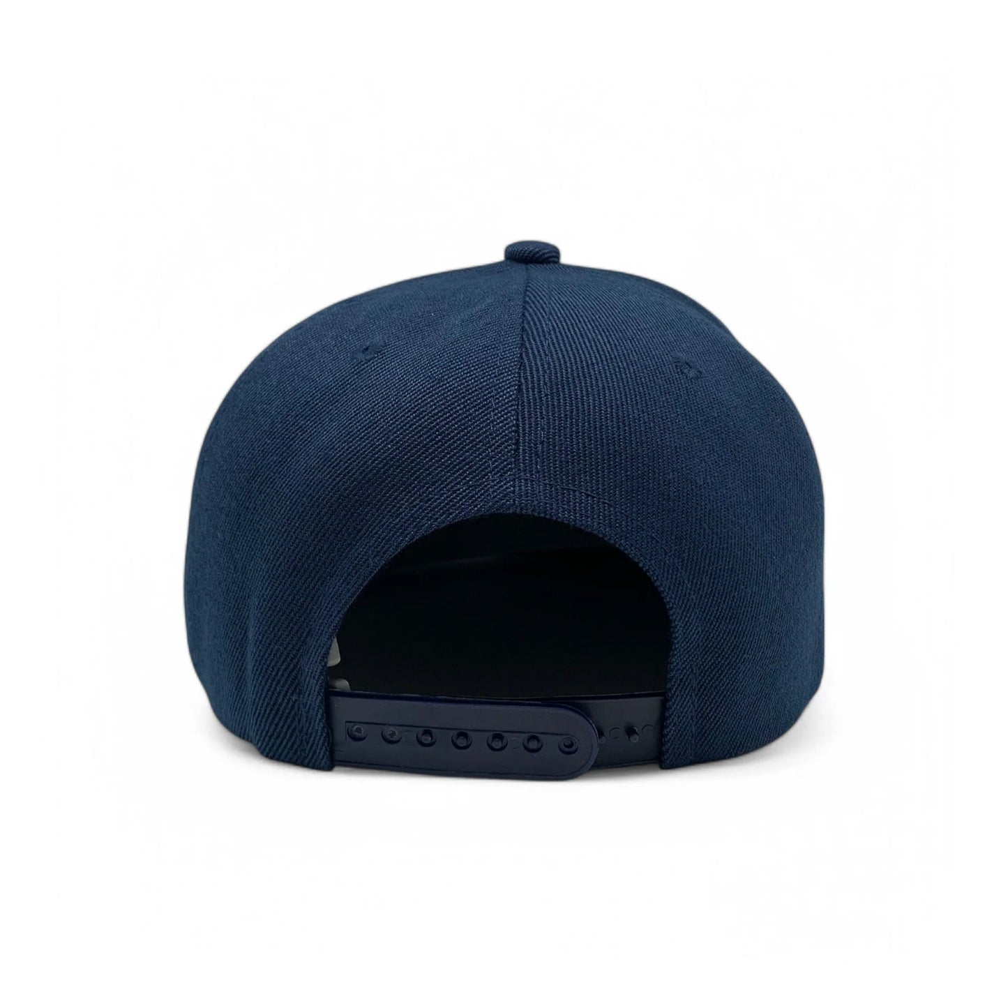 6-Panel Snapback (Flat Bill) — Solid Navy Blue — Dozen Pack
