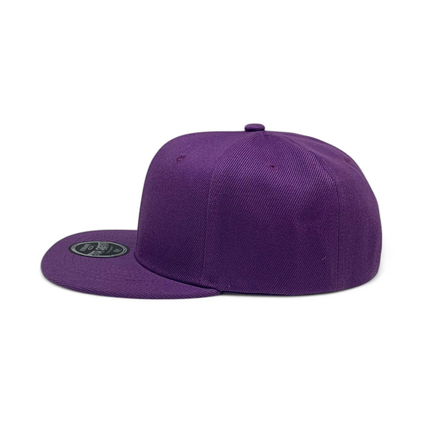 6-Panel Snapback (Flat Bill) — Solid Dark Purple — Dozen Pack