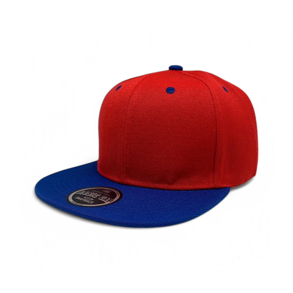 6-Panel Snapback (Flat Bill) — Red / Royal Blue Bill — Dozen Pack secondary