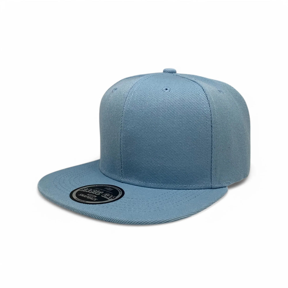 6-Panel Snapback (Flat Bill) — Solid Light Blue — Dozen Pack secondary