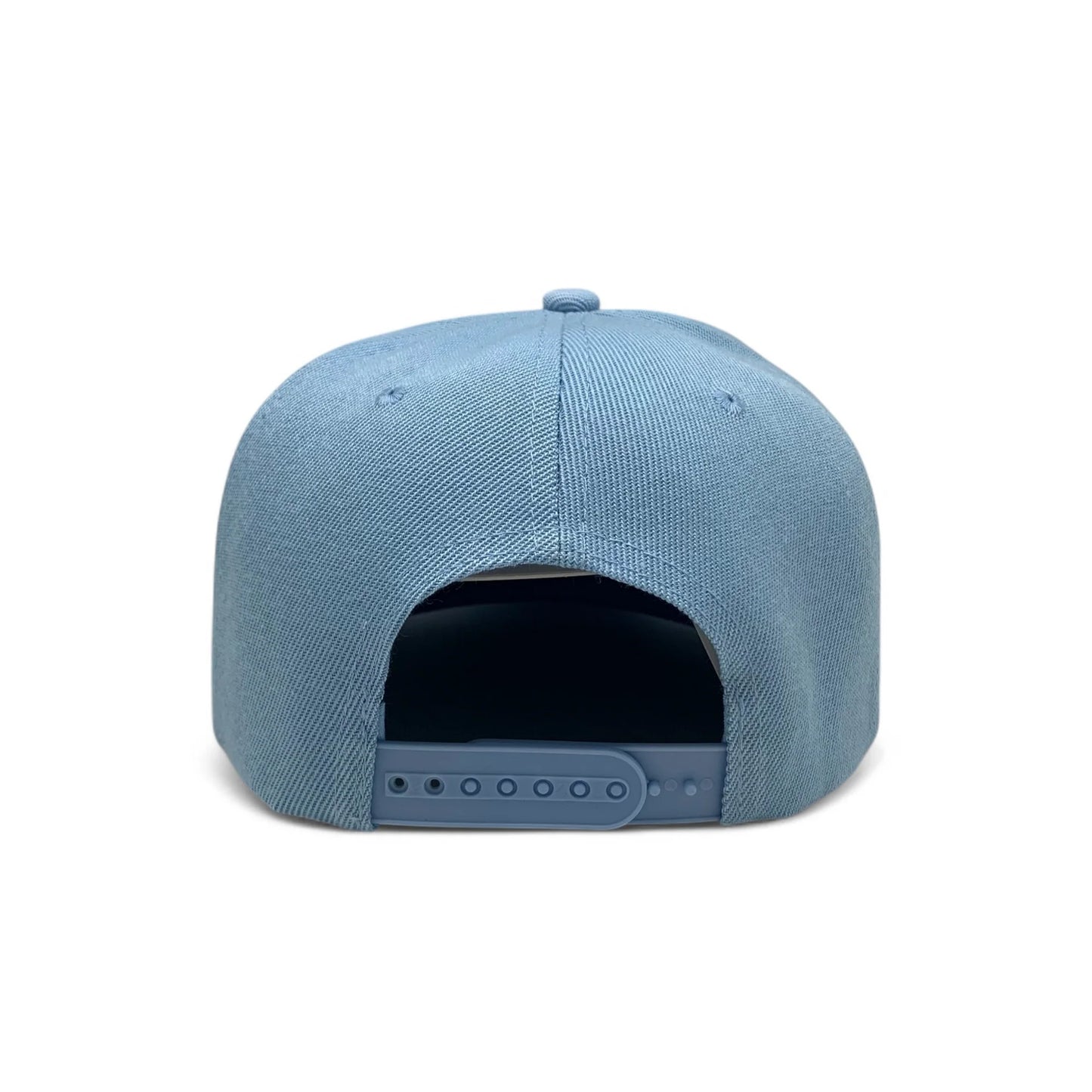 6-Panel Snapback (Flat Bill) — Solid Light Blue — Dozen Pack